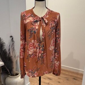 Womens Billabong Floral Tunic Blouse Sz. S